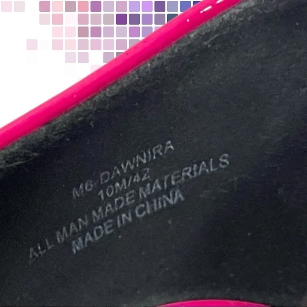 Mix No. 6 Dawnira Pump Hot Pink Patent Faux Leather Stiletto Size 10m